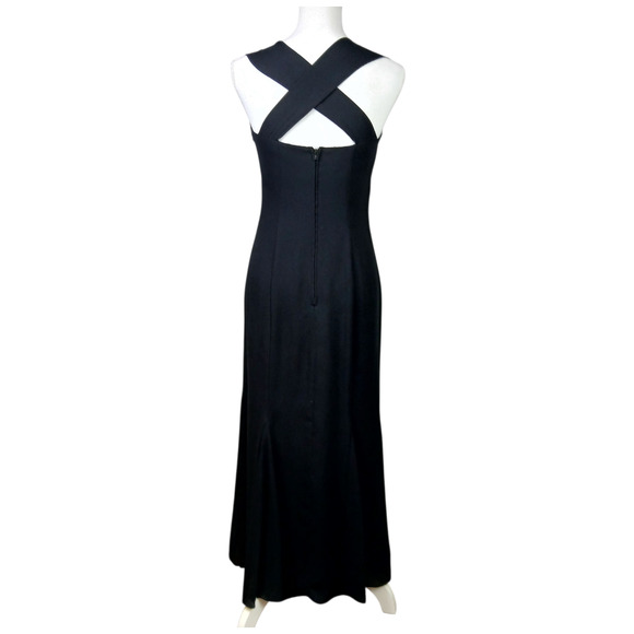 Jessica McClintock Gunne Sax VTG SZ 7/8 (Fits like 6) Black Evening Wear Dress - Picture 7 of 9